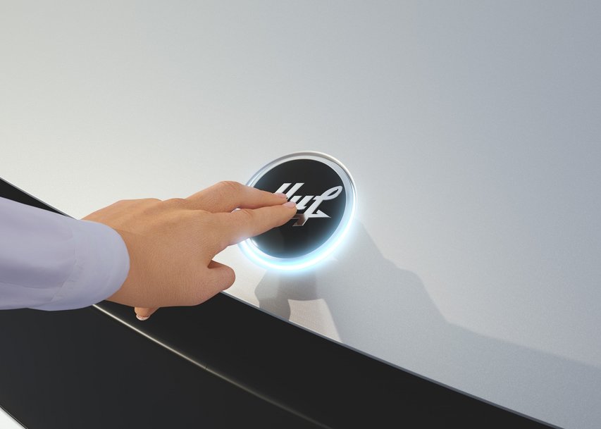Für ein außergewöhnliches Zugangserlebnis: Huf präsentiert das Light Touch Emblem